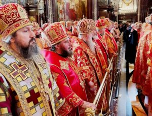 Божественная литургия в Храме Христа Спасителя г. Москвы