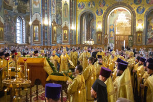 Всенощное бдение в Благовещенском кафедральном соборе г. Воронежа